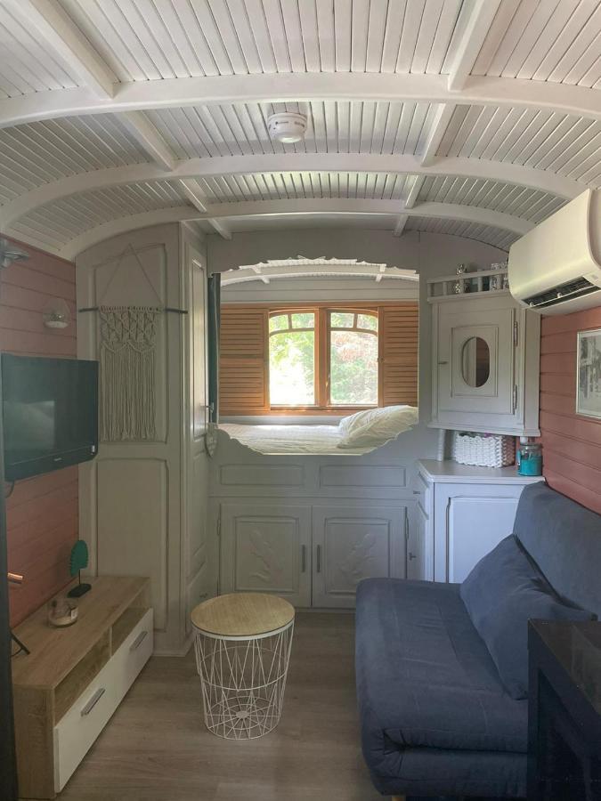 Гостьовий будинок Roulotte En Bois Sud France Le Soler Екстер'єр фото