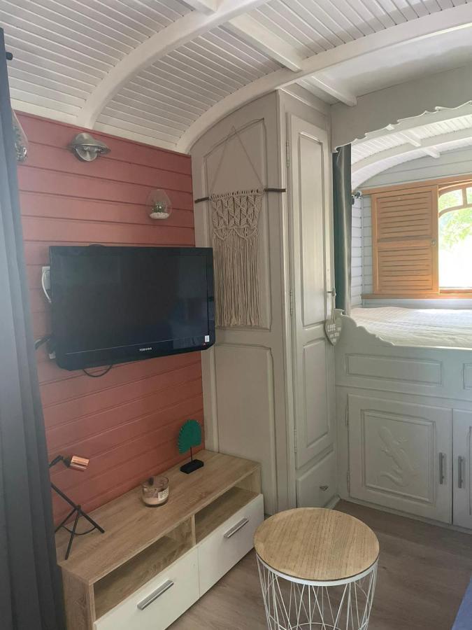Гостьовий будинок Roulotte En Bois Sud France Le Soler Екстер'єр фото